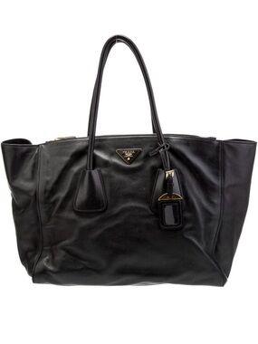 Prada Large Vitello Soft Twin Pocket Tote